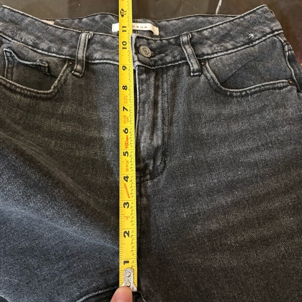 Pacsun Beverly Wash Denim Mom Jean High Rise Size 25 Faded Black Grunge 90's - Picture 9 of 10